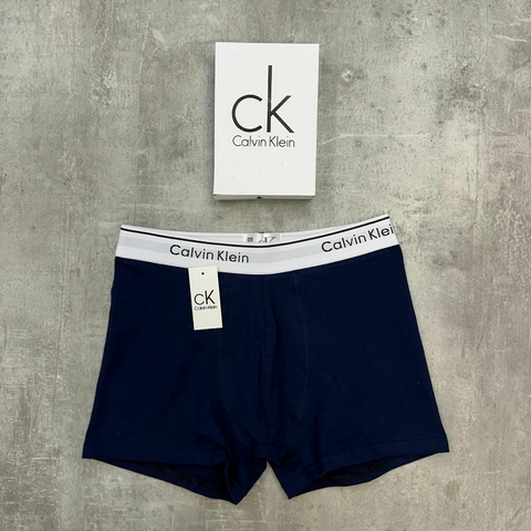BOXER CALVIN KLEIN AZUL MARINO CON TIRA BLANCA