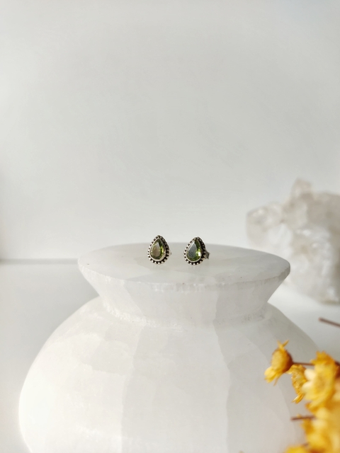 Peridoto - Brinco Gota Facetada - comprar online