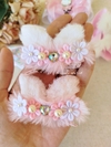 Par orelhinhas com flores e pérolas - comprar online