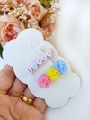 Kit Hair clips com nome letras redondas