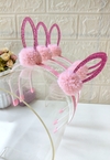 Tiara Orelhinhas com Pompons