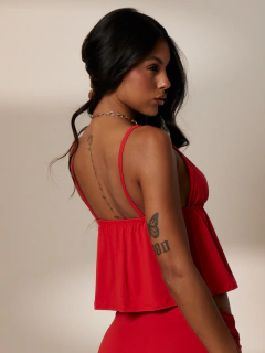 BL015 - Blusa Laço Frontal - Vermelho - comprar online