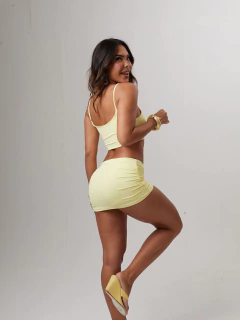 CR033 - Cropped Alcinha - Amarelo Candy - loja online