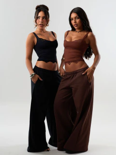 CA009 - Calça Moletom - Marrom - Basique