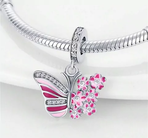 charm mariposa rosa ii