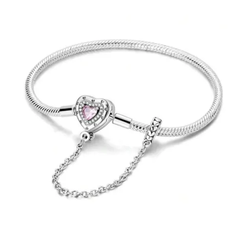 Pulsera base con charm y cadena