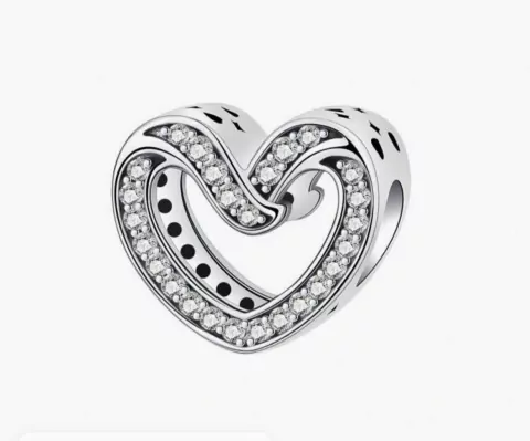 Charm corazon strass