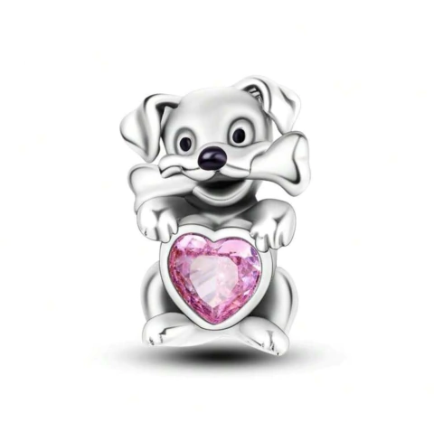 Charm Perrito con piedra