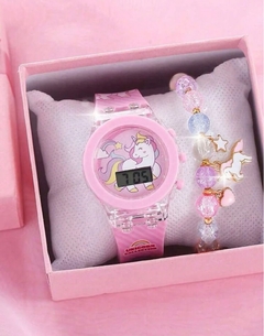 Set reloj + pulsera unicornio