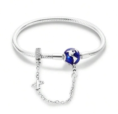 Pulsera base con charm y cadena