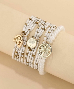 Set pulseras con dije arbol de la vida - Joyas Yaffa