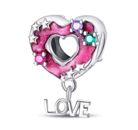 Charm para pulsera LOVE rosa