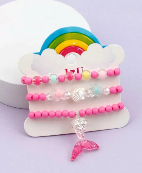 set pulseras cola de sirena