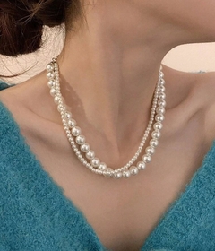 collar doble perlas