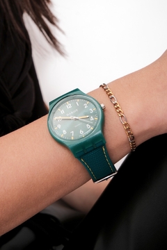 Pulsera eslabon dorada 3x2 C1213