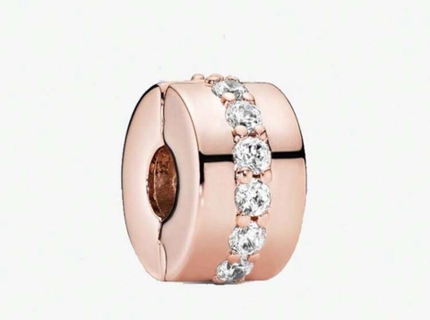 Charm clip brillos rose - comprar online