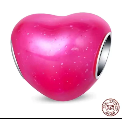 Charm corazon fucsia - comprar online