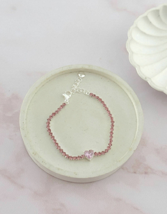 pulsera brillo y corazon