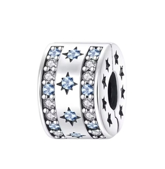 Charm clip destellos azul