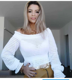 tricot blusa cropped
