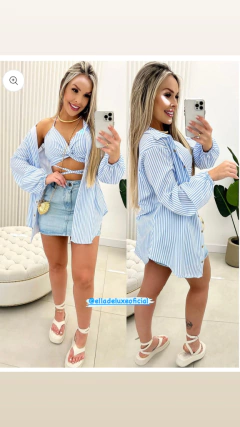 Camisa + Cropped listras - comprar online
