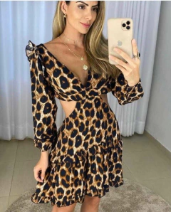 vestido onça - comprar online