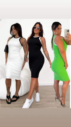 Vestido Canelado Ribana Sandra - loja online