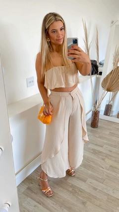 Conjunto Nude em linho