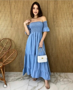 Vestido Jeans Manguinha