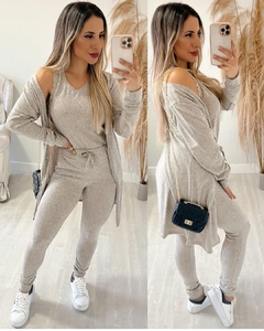 Trijunto Maria , cardigã, regata + kimono - comprar online
