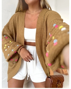 Cardigan TricoT mangas bolinhas