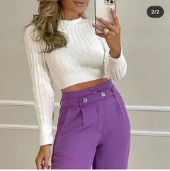 Tricôt modal costas nua branco