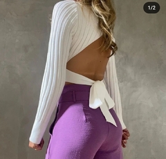 Tricôt modal costas nua branco - comprar online