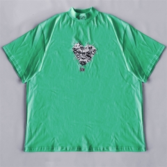 Remera con cuello HB verde agua - tienda online