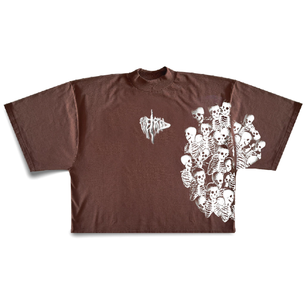 Remera Boxy Marron SKULL