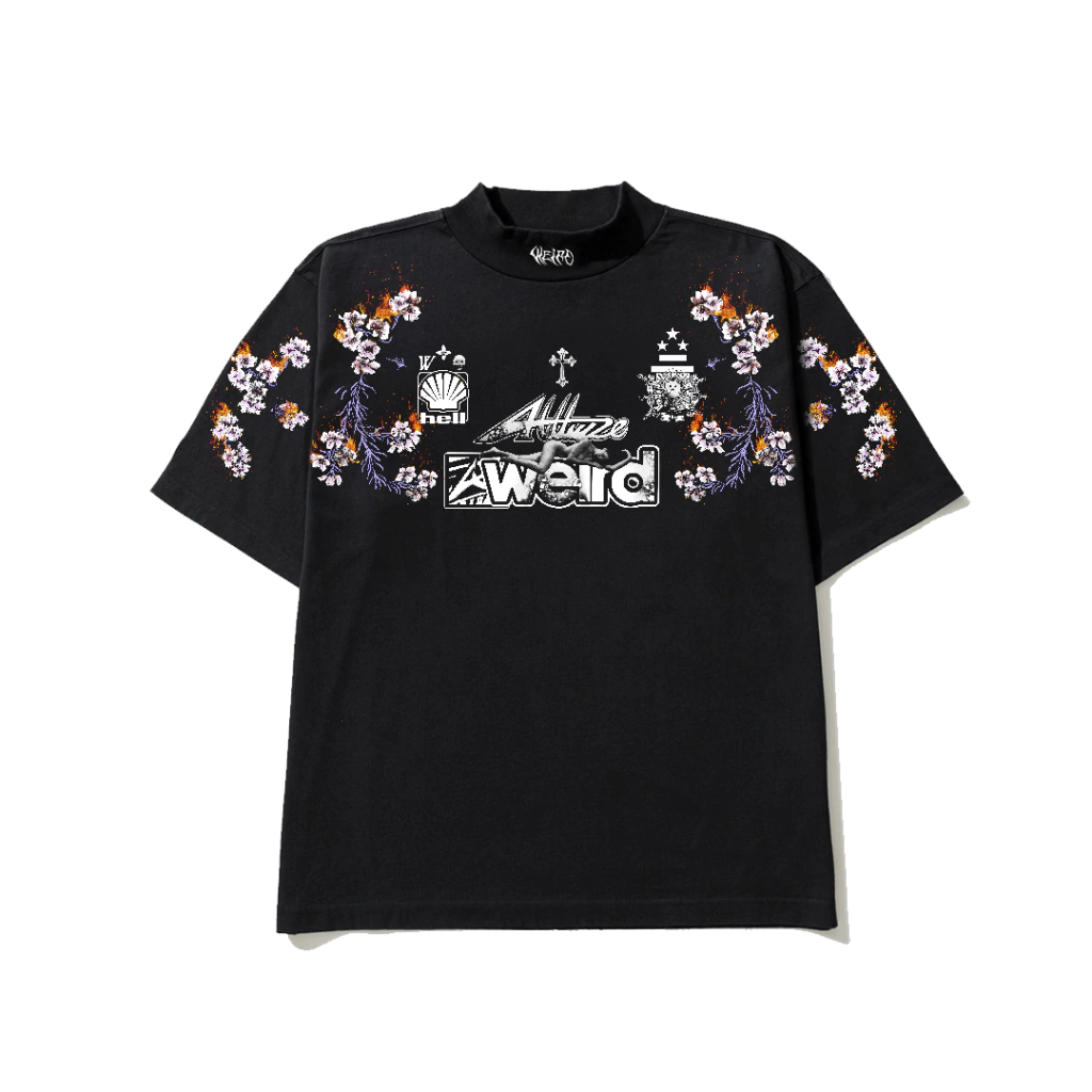 Remera oversize con cuello- Midnight