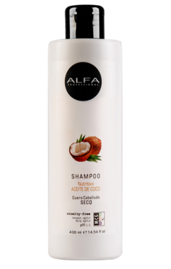 Shampoo NUTRITIVO con Aceite de COCO x 430 ml- Cabellos Resecos