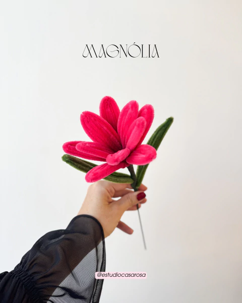 Flores Unitárias de Chenille (com papelaria) na internet