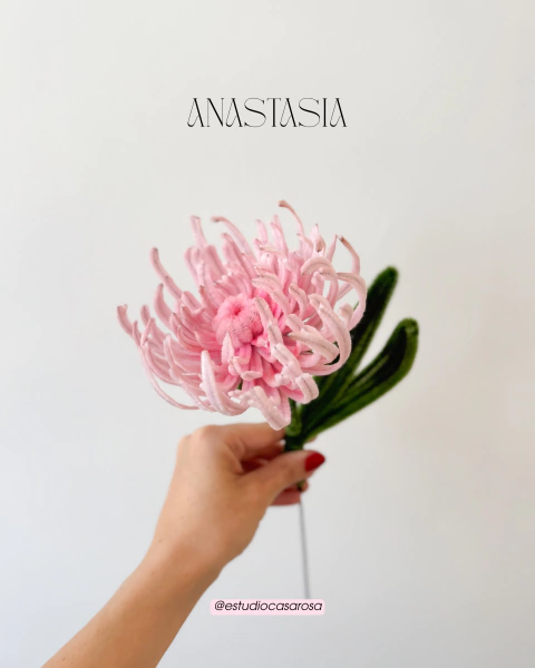 Flores Unitárias de Chenille (com papelaria) na internet