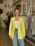 BLAZER ALONGADO LINHO AMARELO