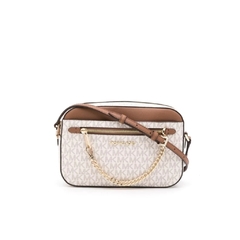 Bolsa Crossbody Michael Kors Jet Set Logo Corrente Vanilla - comprar online