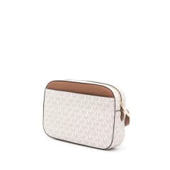 Bolsa Crossbody Michael Kors Jet Set Logo Corrente Vanilla - Bellaflor importados