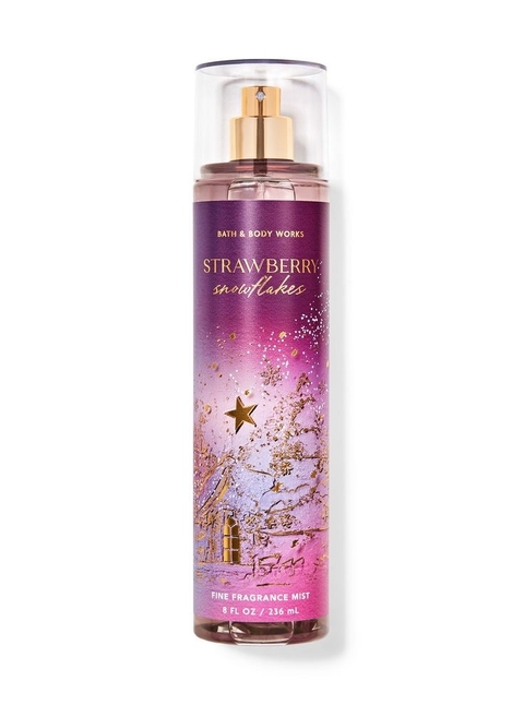 Edição de Natal Body Splash Strawberry Snowflakes - Bath & Body Works
