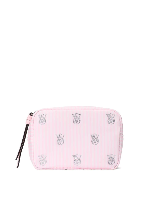 Necessaire Victoria’s Secret Heritage Stripe com Cristais