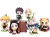 Figuras Demon Slayer Gashapon Con Flores 8cm