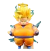 Figura Dragon Ball Gordo Goku SSJ2 10cm