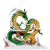 Figura Dragon Ball Shenlong con Goku 25cm