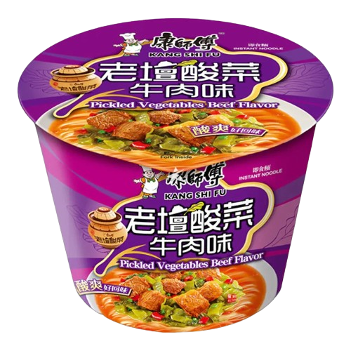 Ramen / Fideos Instantáneos Bowl Master Kong Sabor Ternera Suan Cai 119g