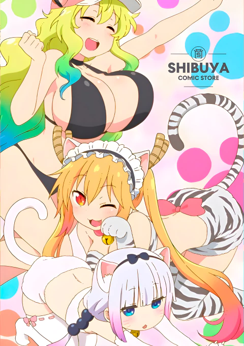 Postal A5 Miss Kobayashi's Dragon Maid - comprar online