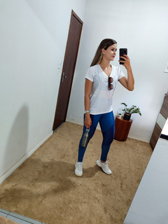 Blusa Tânia gola V Branca